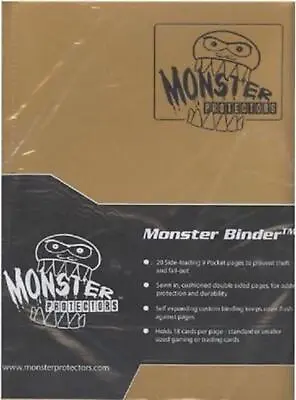 Monster Protector Monster Binder - 9 Pocket Matte Gold Album - Holds 160 Yugioh • $42.46