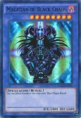 Yugioh - Magician Of Black Chaos - Ultra Rare NM - Free Holographic Card • $5