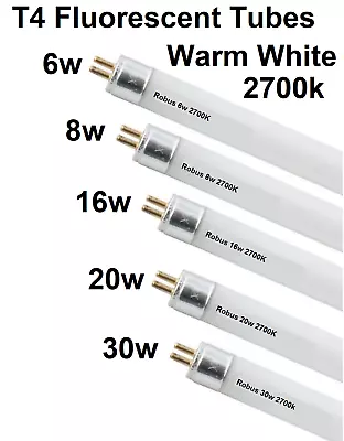 T4 Fluorescent Tubes 8w-16w-20w 25w-30w Under Cabinet Flourescent Lamps 2700k • £13.95