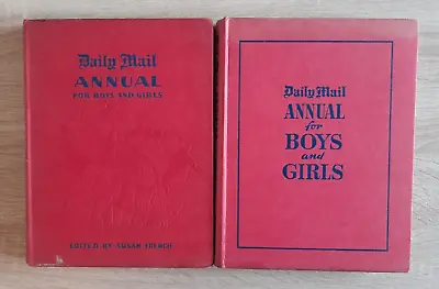 Daily Mail Annual For Boys And Girls X 2 Vintage Hardback Book Bundle 1950's Era • £7.50