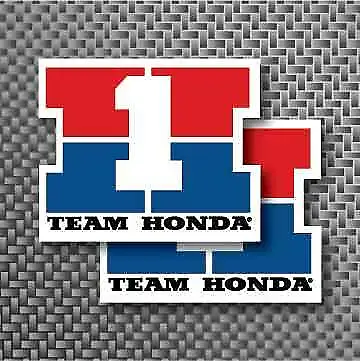 2x Team Honda Number One 3.25  Decals Sticker CBX Elsinore CR 125 200 250 • $5.25