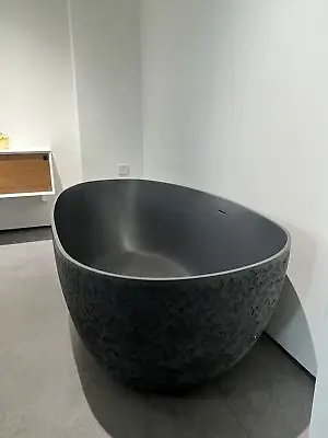 67 Freestanding Bathtub Artificial Stone Solid Surface Soaking Spa Bath Tub Grey • $3828.99