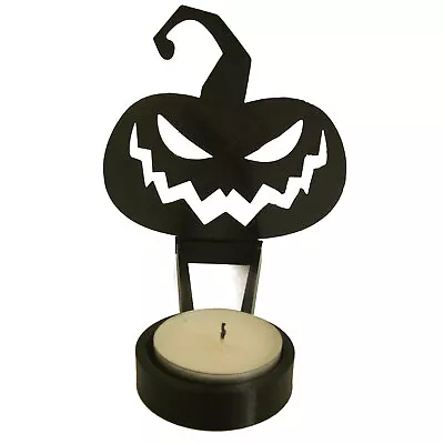 Halloween Funny Shadow Tealight Candle Holder Stand Pumpkin Statue Home Decor • $0.99