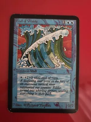 Mtg 2t - Wall Of Water - Alpha - Excellent - Magic The Gathering • $25