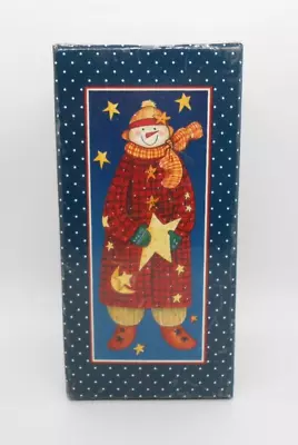 Lang & Wise Ellen Stouffer Classic Santa Stripes 6  Snowman Figure 1997 • $25