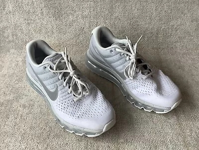 NEW! Nike Air Max 2017 Men's Size 8.5 Pure Platinum Running Shoes 849559-009 • $125.99