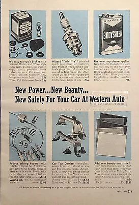 Western Auto Stores Car Parts Maintenance Kansas City MO Vintage Print Ad 1955 • $10.77