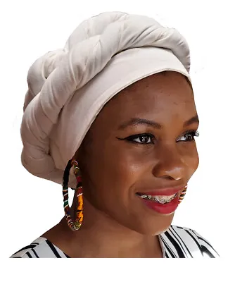  White Modu Hat Pre-tied Head Wrap DP3949PT • $36.27