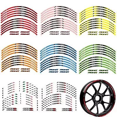 Motorcycle Rim Stripes Wheel Decals Tape Stickers For SUZUKI GSXR 600/750/1000 • $12.48