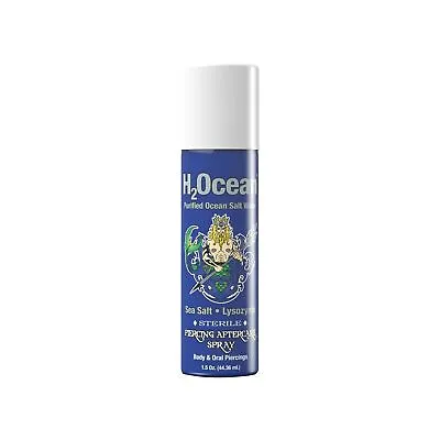 H2Ocean Piercing Gluten Free Aftercare Spray Puriffied Ocean Sea Salt 1.5 Fl Oz • $24.13