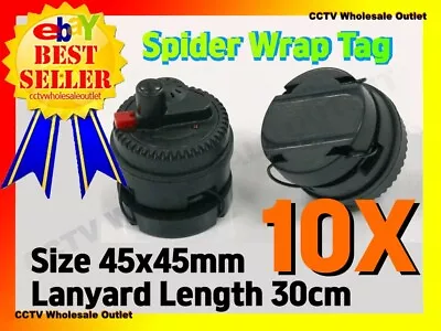 Security Spider Wrap Arlarm Sensor Tag 10 Pc Checkpoint® Compatible 8.2mhz Black • $91.50