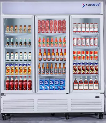 TGDR70  Full Pearl White Three Door Commercial Refrigerator • $2999