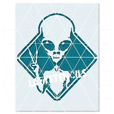 Alien Stencil - Reusable & Durable - Space Universe UFO Monster SciFi Galaxy • $7.99