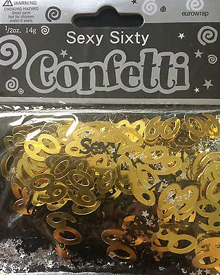 £2.29 • Buy Sexy 60 - 60th Birthday Confetti - Table Decoration Party Sprinkles - 14g