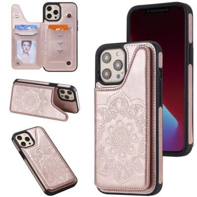 $14.89 • Buy For Samsung S8 S20FE S21 Note8 Magnetic Leather Card Slot Wallet Back Case Cover