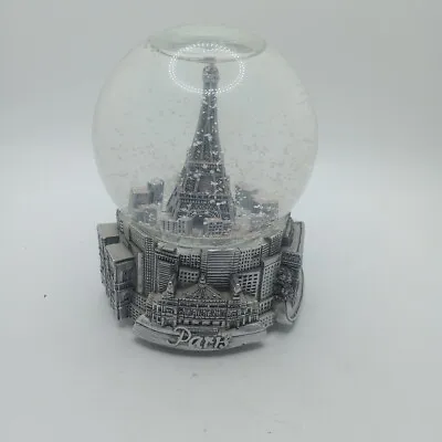 Paris Eiffel Tower 100mm Musical Snow Globe Plays  Le Vie En Rose  • $19.95