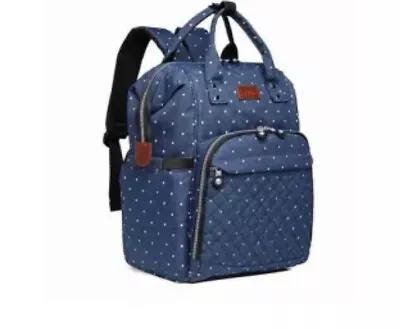 Kono Baby Changing Backpack Bag Multi-Function Large Capacity Navy • £19.99