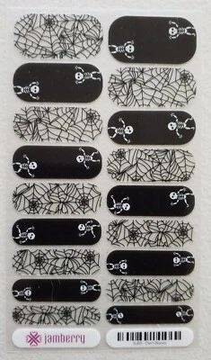 $7 • Buy Jamberry Nail Wrap Full Sheet Dem Bones Halloween Retired January 2017