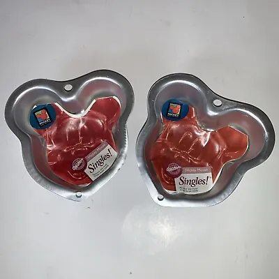 Wilton Mickey Mouse Singles! Personal Size Mold W/ Recipes Lot Of Two Disney NEW • $7.77