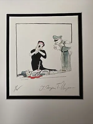 Tomi Ungerer The Suspicious Death Of The Knight Litho Signed Print EA Rare 30x40cm • $267.45