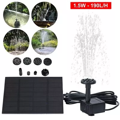 Solar Power Fountain Submersible Floating Water Pump Bird Bath Pond Garden Pool • $14.99