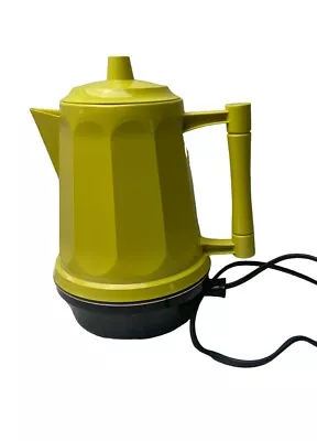 Mirro Matic Electric Percolator Yellow 8 Cup WORKS Model P-0199-35 Vintage • $16.99