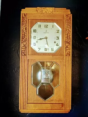 Clock Carillon Westminster Vedette(with Key)Art Deco  LA JOIE DE VIVRE  1930's. • $995