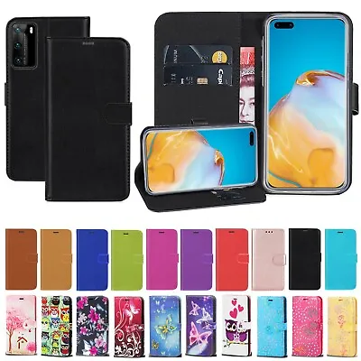 Case Luxury For Huawei P30 P40 Lite P Smart 2019 Leather Flip Wallet Stand Cover • £3.49