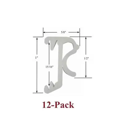 1  Single Slat WHITE VALANCE CLIPS For Horizontal Wood Or Mini Blinds (12-Pack) • $9.95