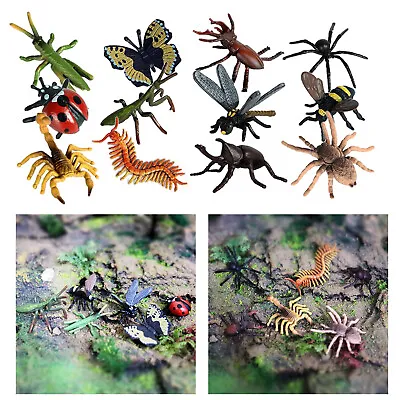 £8.40 • Buy 12pcs Plastic Realistic Insect Model Figures Toys Bugs  Scorpion Bee