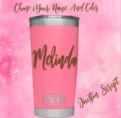 Monogram Vinyl Decal For Tumblers Cups Sticker Personalized Name  2.5  • $2.95