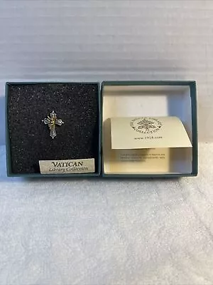 The Vatican Library Collection Of Jewelry Cross Angel Pin Gold Silver Brand New • $14