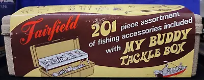 VINTAGE NEW NOS Tackle Box Full 201 Pieces My Buddy Fairfield FISHING FISH BOAT • $29.99