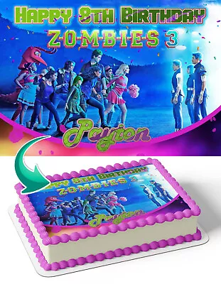 Disney Zombies III Aliens Edible Cake Topper Party Decoration Edible Image • $24.99