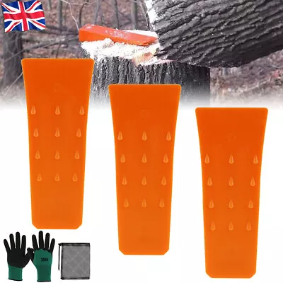 3Pcs Plastic Tree Felling Wedges Logging Cutting Cleaving Chainsaw Wedge Tool UK • £11.30