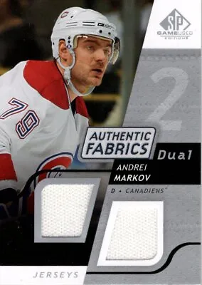 2008-09 SP Game Used Dual Authentic Fabrics Hockey Card Pick • $6