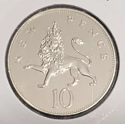 £7.95 • Buy 1972 Proof Lion 10p Coin Ten Pence UK GB Bunc Unc Bu NIFC 72