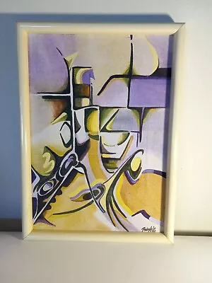 Vintage 1970 Abstract Oil On Canvas Painting • $85