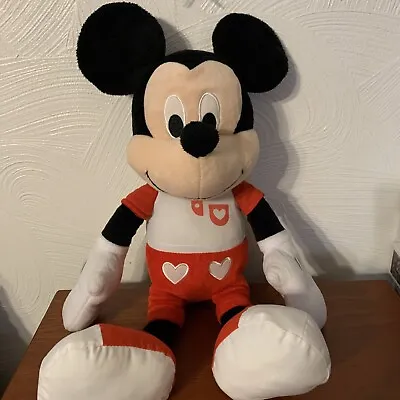 Disney Mickey Mouse Plush Stuffed Animal 14” Limited Edition Toy Hearts Love  • $5.99