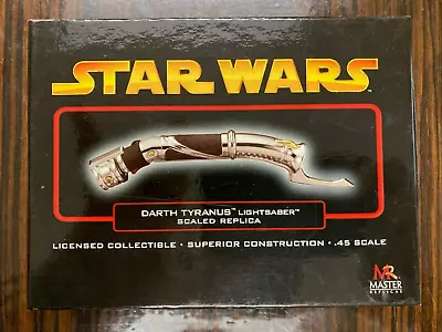 Nib Master Replicas Star Wars Darth Tyranus Lightsaber .45 Scaled Sw-320 • $69.99