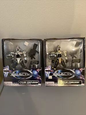 1996 Battlestar Galactica Cylon Commander Android Warriors In Silver & Gold • $49.99