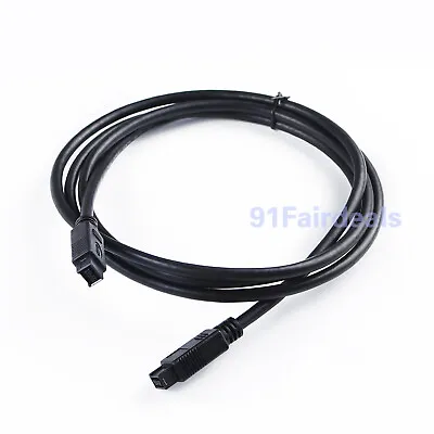6FT FIREWIRE 800 CABLE 9 PIN To 9 PIN IEEE1394B 6' FT 9P-9P 9-9 1394B BILINGUAL • $7.08