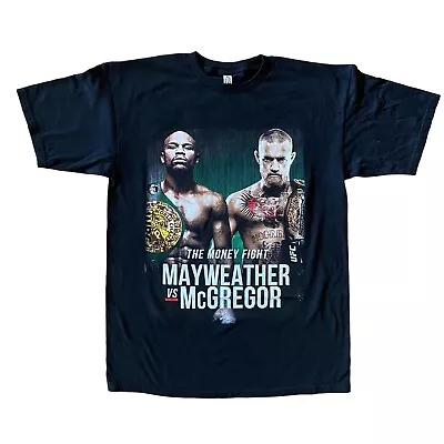 2017 Mayweather Mcgregor Boxing Promo T Shirt Mens Medium Black The Money Fight • $29.85