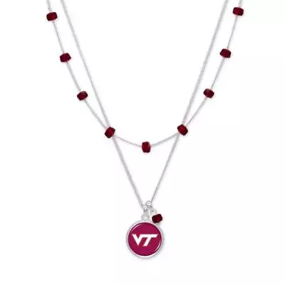 Virginia Tech Hokies Ivy Necklace Silver Chain Jewelry Gift VT • $22.49