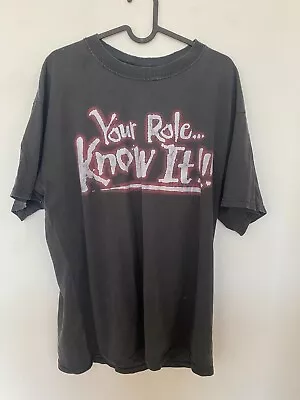 £89.99 • Buy Vintage 2000 Wwf Wwe The Rock Your Role... Know It!!! Wrestling T-shirt Black Xl