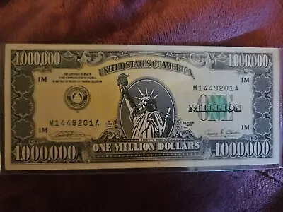 Authentic Rare 1988 I.a.m $ 1 Million Dollar Bill United States Usa Banknote • $500