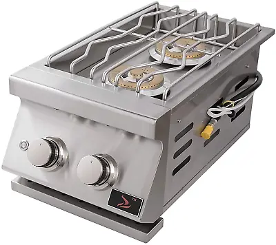 Outdoor Kitchen Built-In Double Side Burner For BBQ Island Includes Natural Gas • $735.99