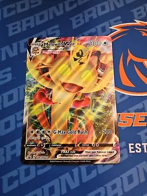 Pokemon Jumbo Oversized Promo Meowth VMAX SWSH005 • $4