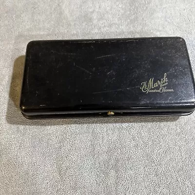 Vintage Mortuary Funeral Home Black Metal Lock Box  No Key • $20