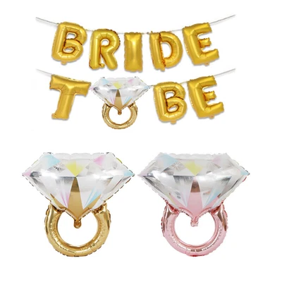 $9.65 • Buy Diamond Ring Shaped Foil Ballons Engagement Wedding Supplies Party Decorations